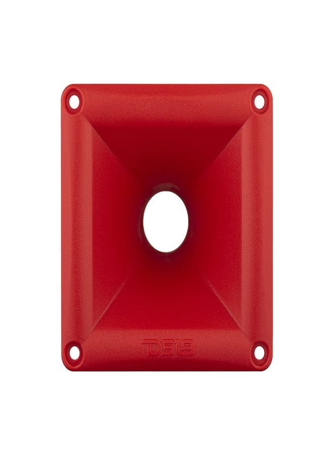 DS18 PRO-H44 Red Universal Square Driver Tweeter Horn Body Easy Twist On/Off Installation, Set of 1 (Red) - Image 2
